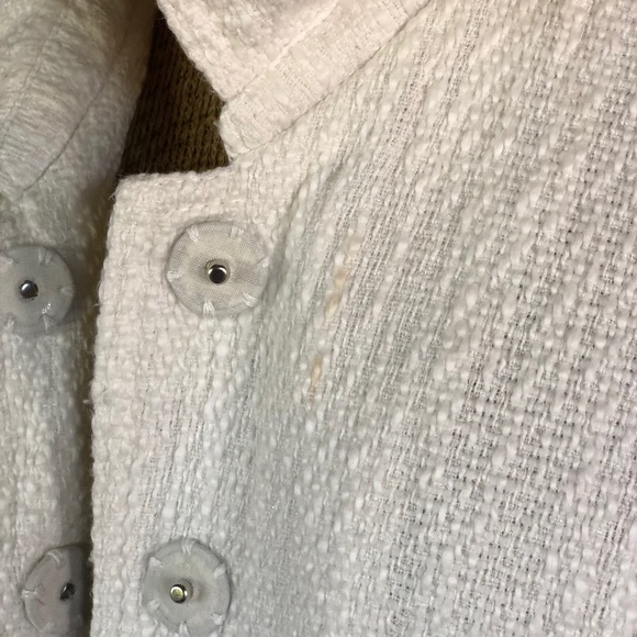 Wet Seal | Y2K White Cropped Tweed Blazer | Medium - Picture 5 of 13